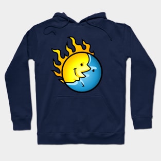 Gamer Sims Astrology Yellow Sun Moon Illustration Hoodie